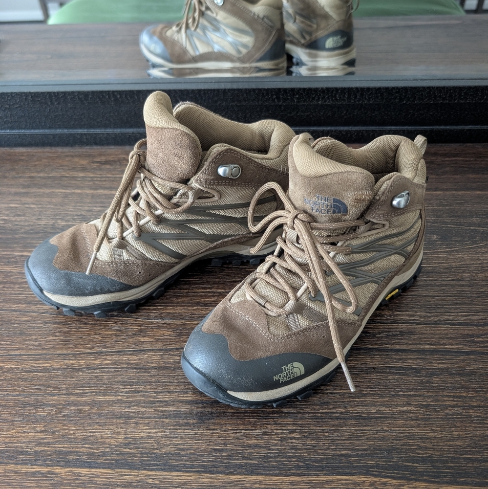 the north face hiking boots, tan brown vibram